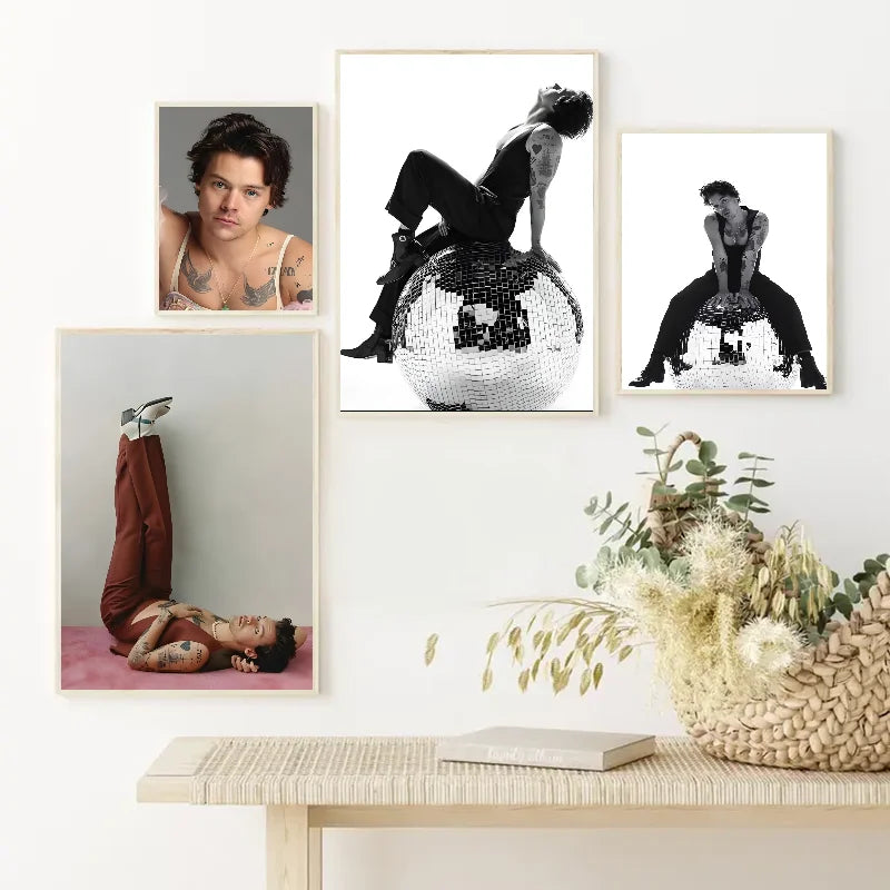 Harry Styles Wall Poster – Self-Adhesive Waterproof Art Sticker
