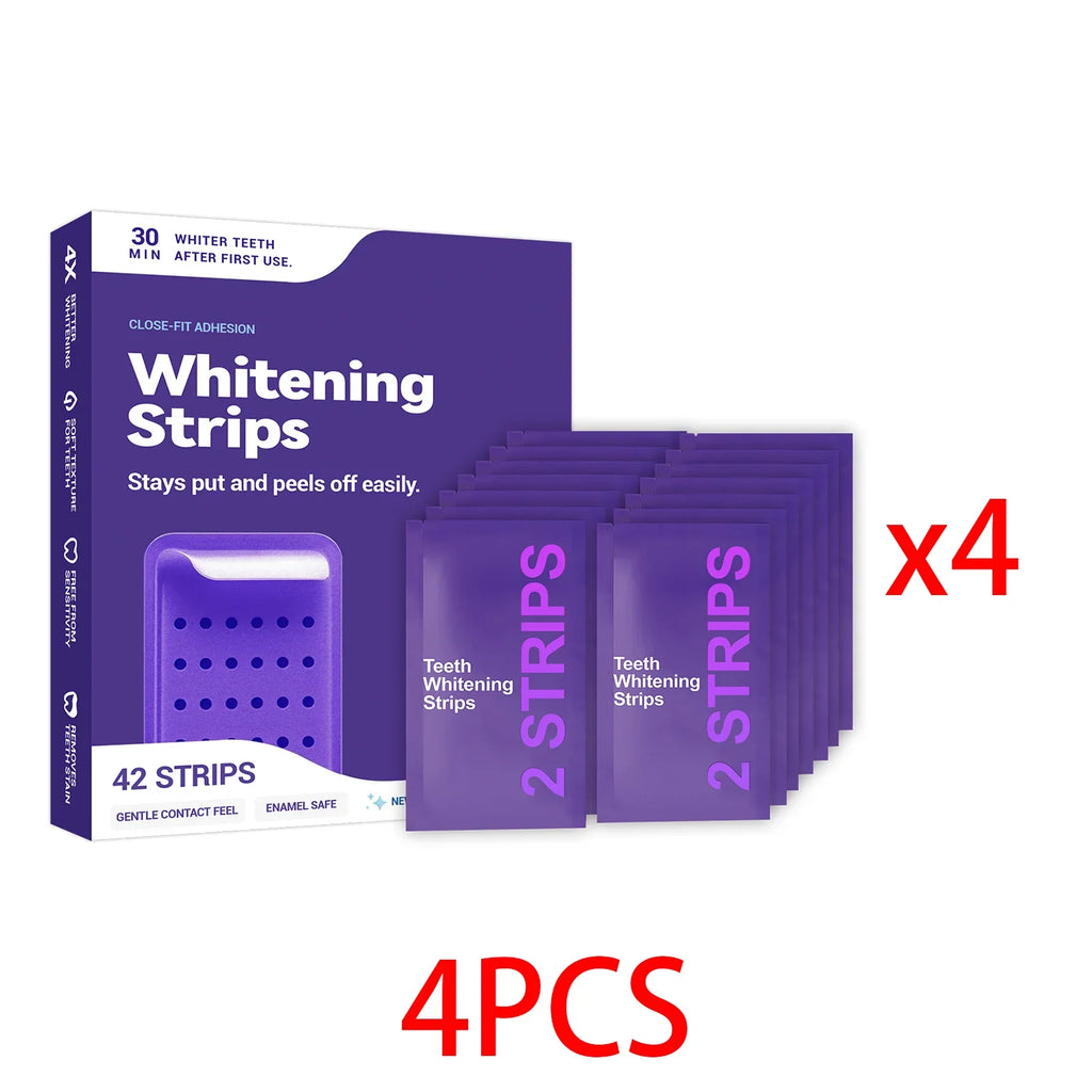Purple Color-Correcting Teeth Brightening Strips | 42 Pack
