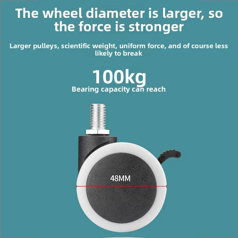 1.5" Soft Mute Office Chair Caster Replacement Wheels | Heavy Duty