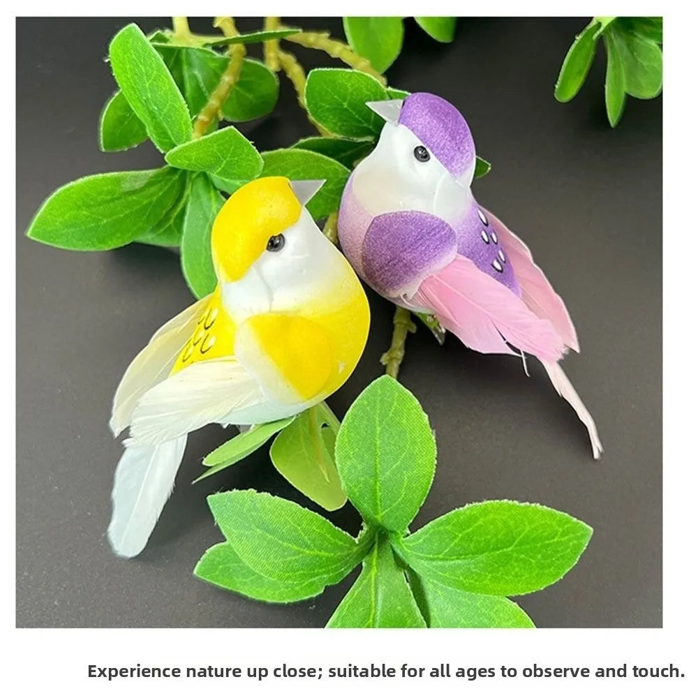 Artificial Feather Birds with Clip Set of 6 – Home & Wedding Decor