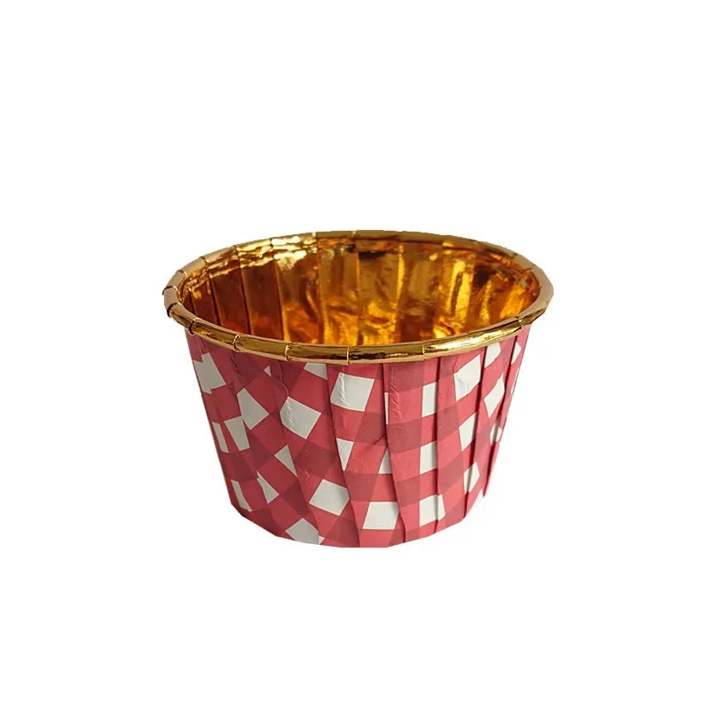 Gold Foil Rolled Paper Cups Muffin Cupcake Wedding Party Decorations