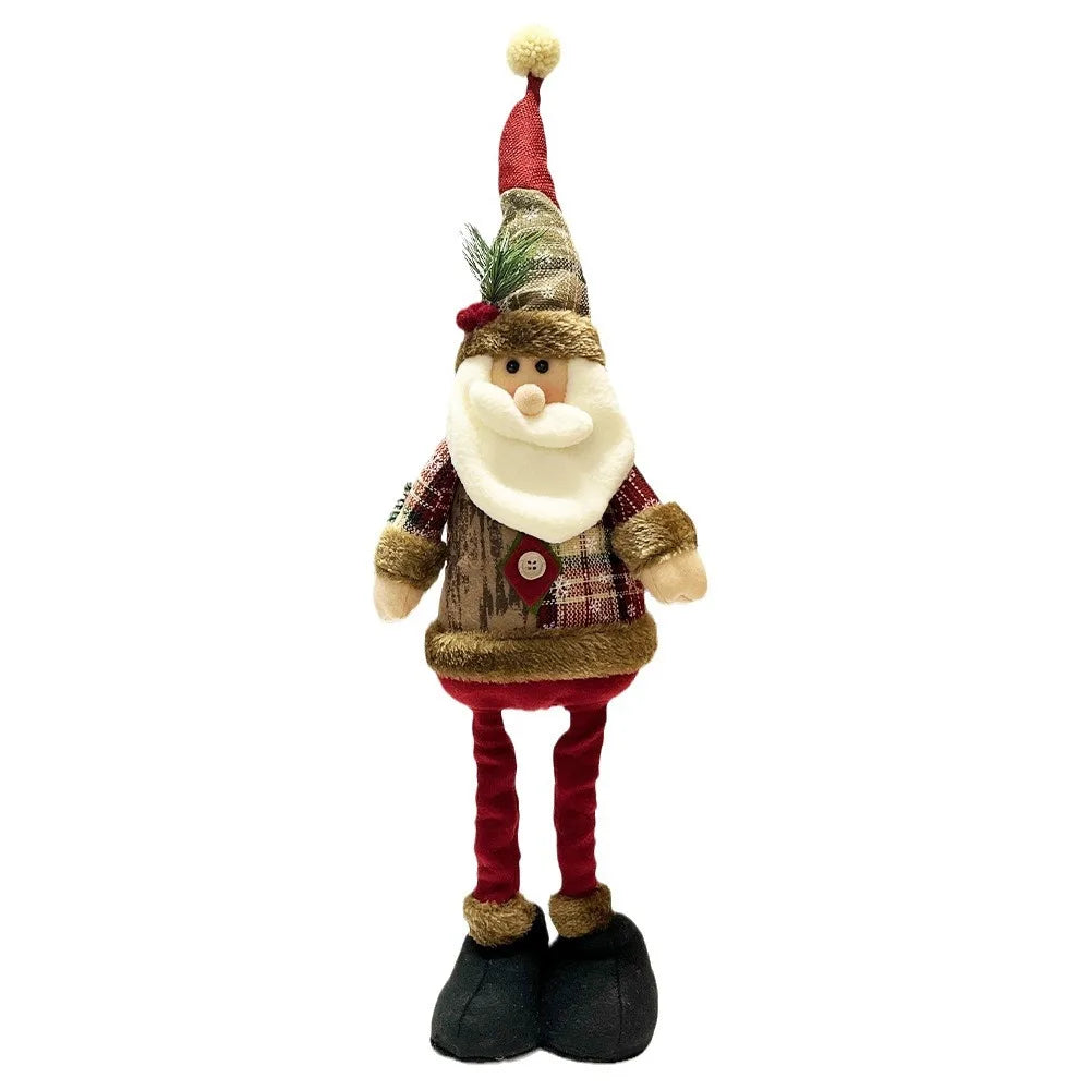 Christmas Vintage Snowflake Gingham Retractable Figure Hotel Shopping
