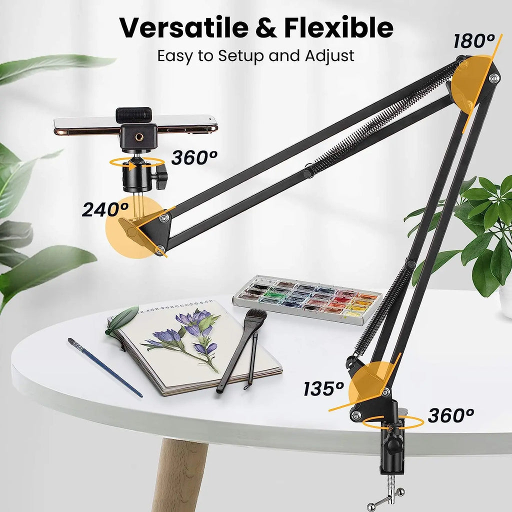 VeFly Flexible Arm Phone Tripod Stand | 360° Gooseneck Desk Mount