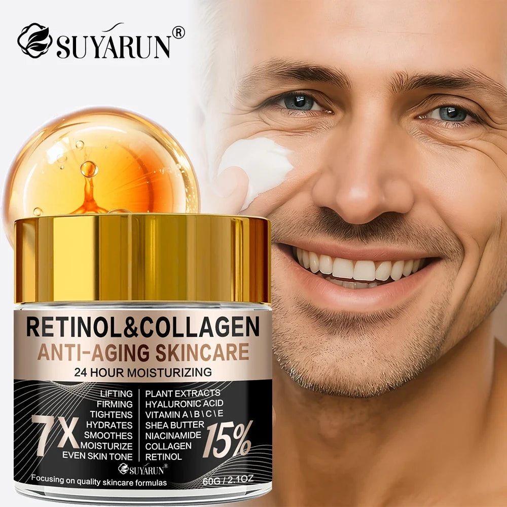 SUYARUN Retinol Collagen Face & Eye Cream – 60g Glass Jar