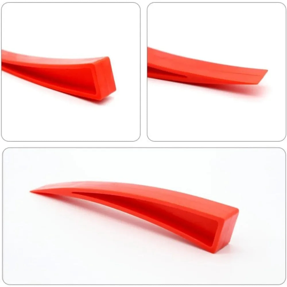Car Door Wedge Tool – Curved Dent Repair, Lightweight Red