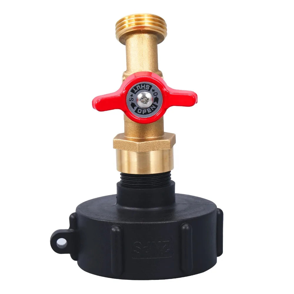NPS 3/4 IBC Tank Faucet Adapter & Garden Hose Quick Connect