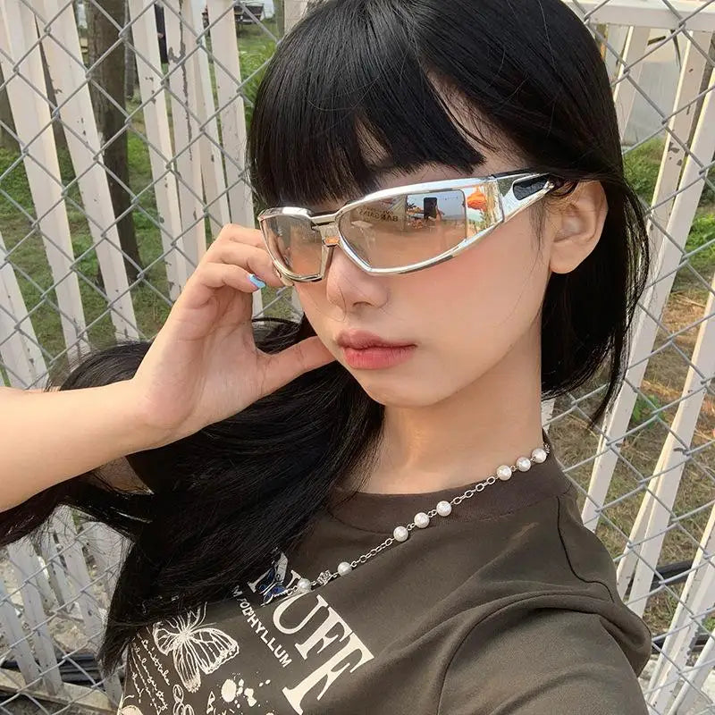 Punk Y2K Goggle Sunglasses Women – UV400 Retro Shades