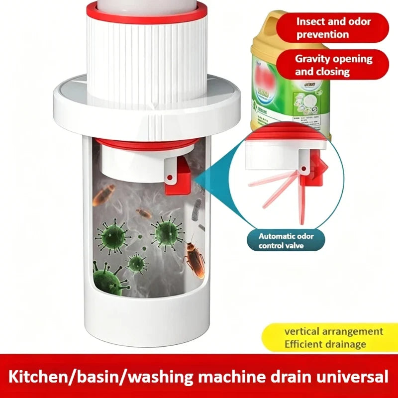 Kitchen Sink Check Valve Sealing Plug | Anti-Odor Drain Pipe