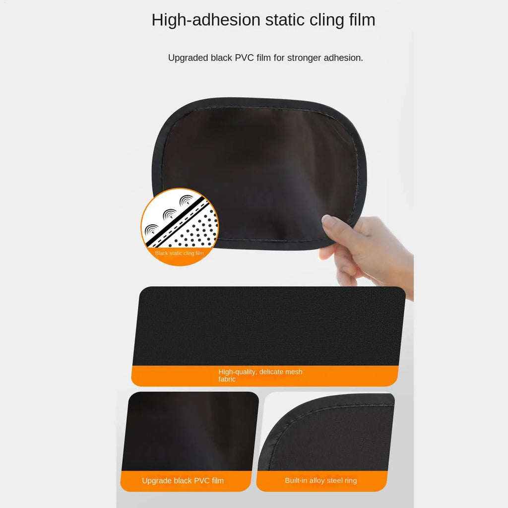 Static Cling Car Side Window Sun Shade – UV Block, Kids & Pets