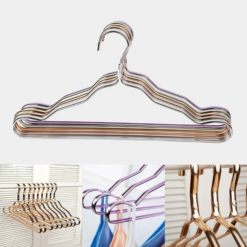 5-Pack Aluminum Clothes Hangers – Non-Slip Slim Closet Organizer