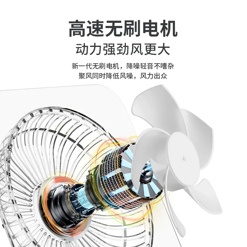 URGGU Mini Folding Desk Fan – 3000mAh, 4 Speeds, Magnetic Base
