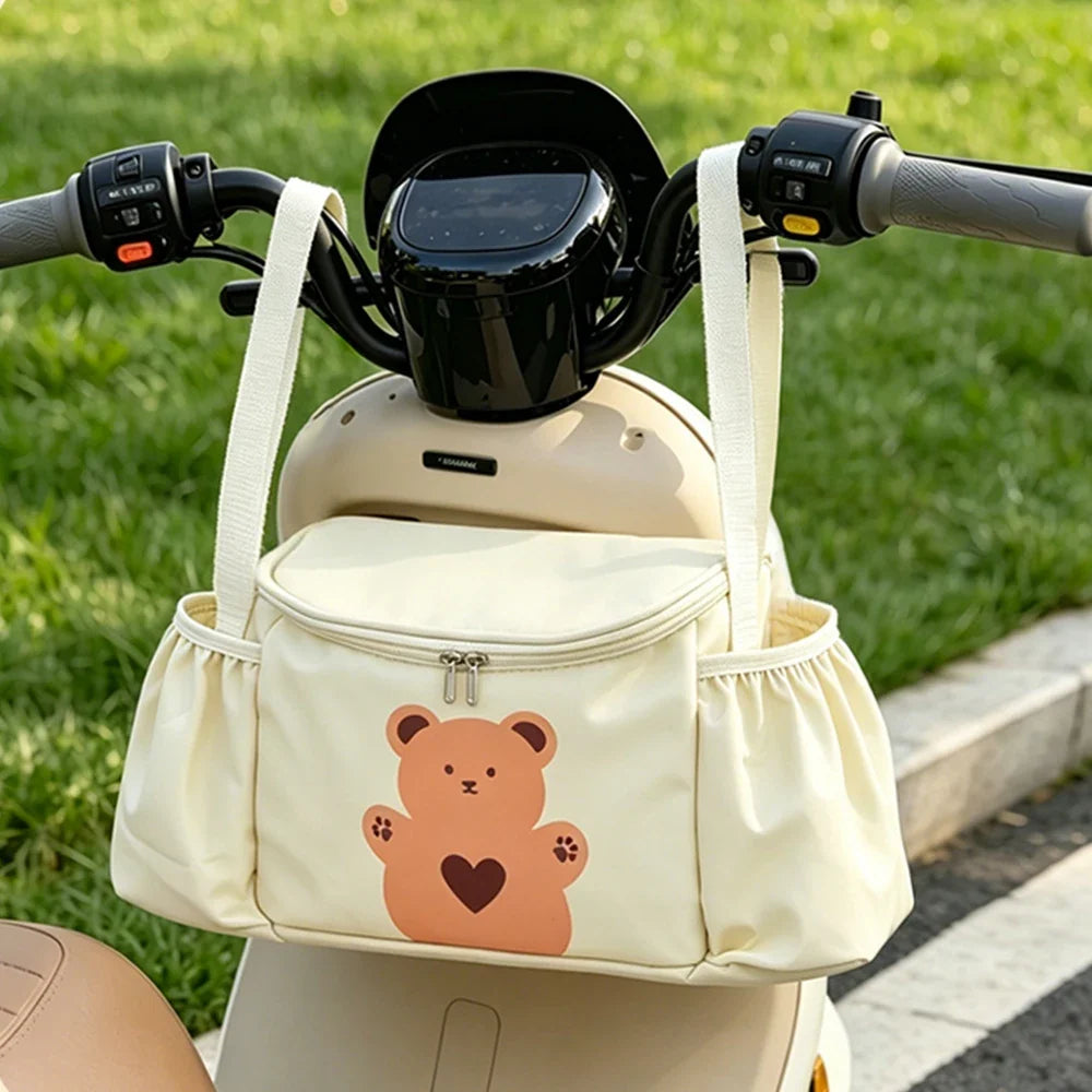 Waterproof Bear Pattern Handlebar Bag Large Capacity Anti-scratch