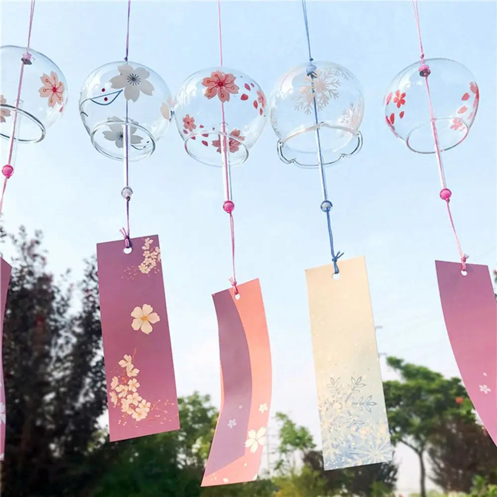 Japanese Glass Wind Chime – Handmade Furin Bell Home Decor