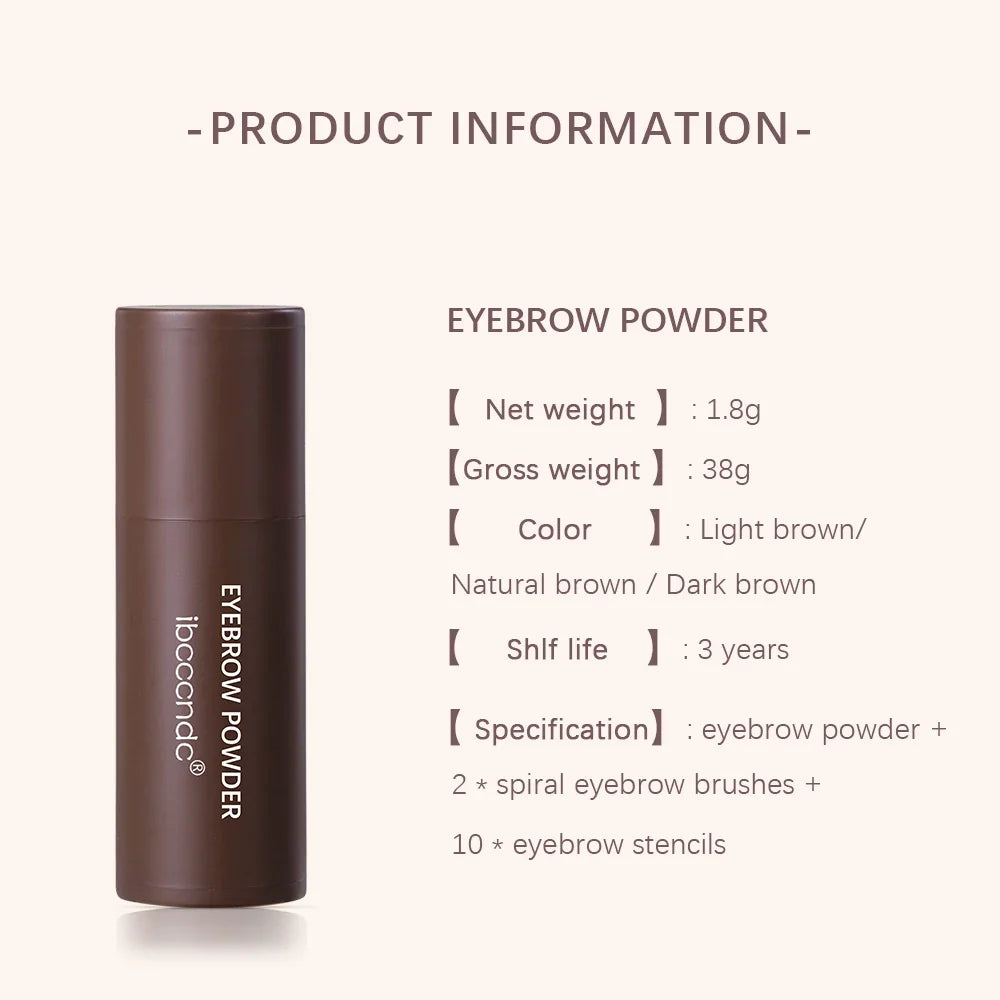 ibcccndc Eyebrow Stamp Kit – Waterproof Brow Shaping 3 Colors