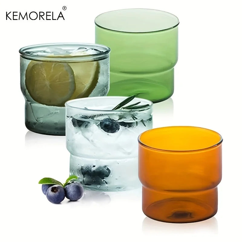 KEMORELA 290ml Origami Glass Mug – Heat Resistant Vintage Cup
