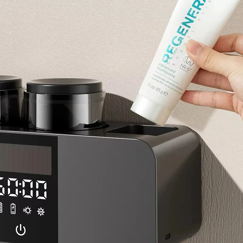 UV Toothbrush Sterilizer Wall Mounted – Wireless Rechargeable Dryer