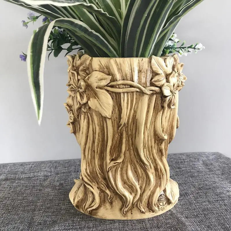 Goddess Statue Flower Pot – Resin Succulent Planter & Vase
