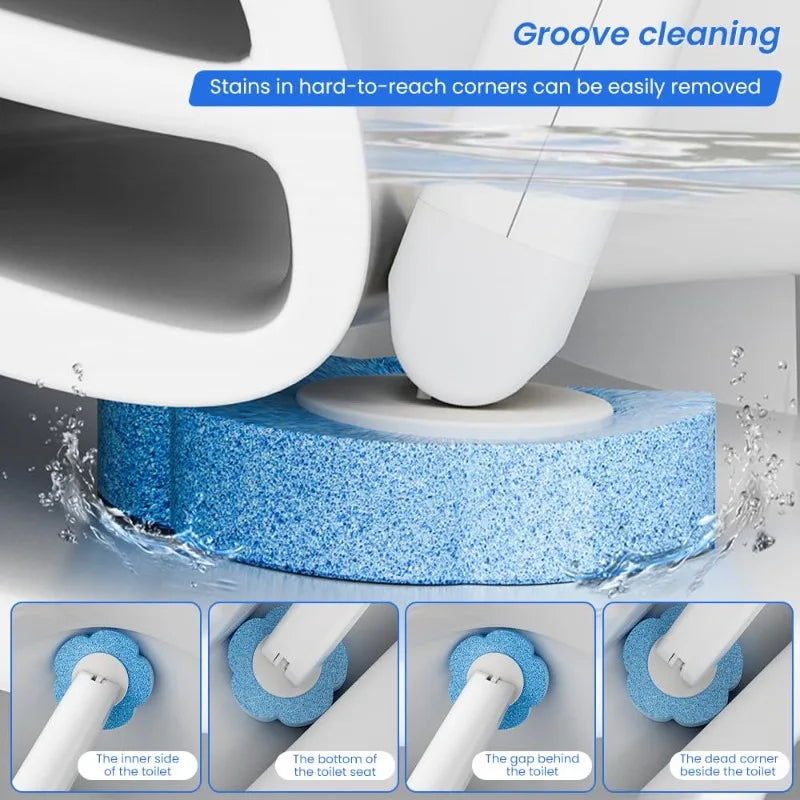 Disposable Toilet Brush Kit | Long Handle & Wall Mount