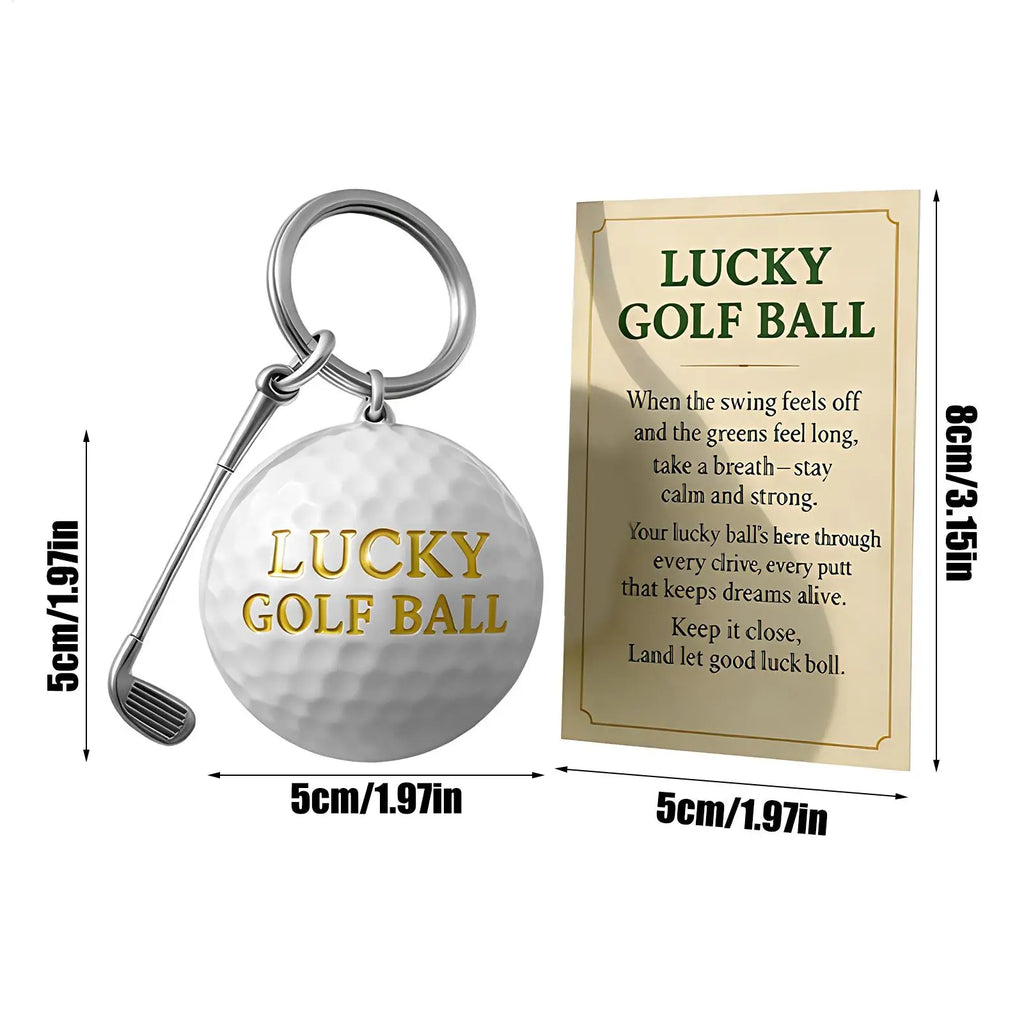Golf Ball Keychain | PVC Key Ring Backpack Charm Gift