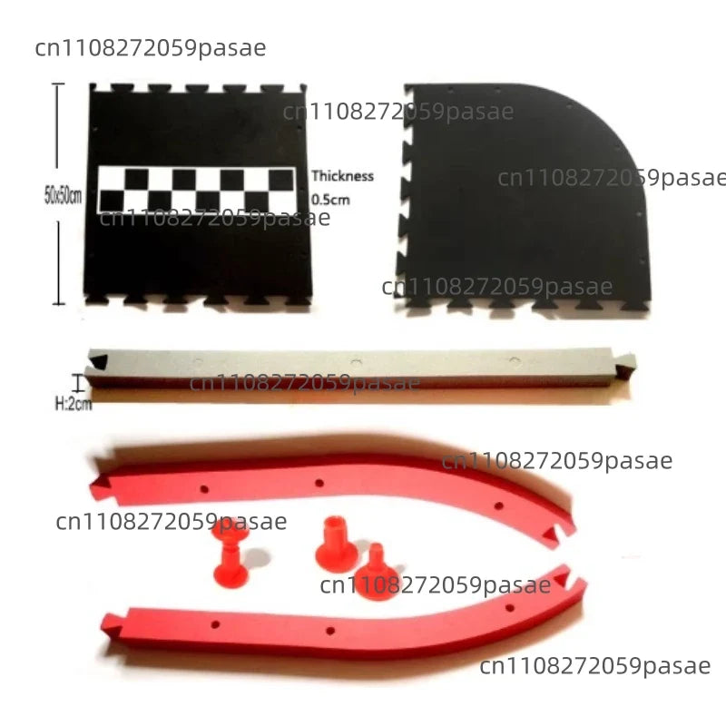 1/28 Scale Mini-Z 4WD RC Race Track | Stainless Steel