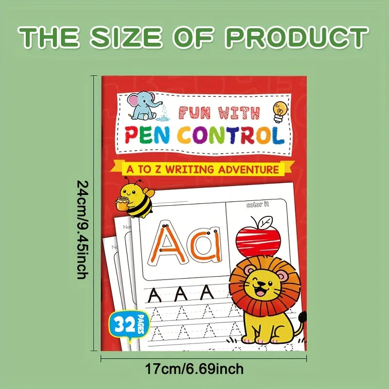 Children's Alphabet Practice Book A-z Writing Toddlers Preschoolers