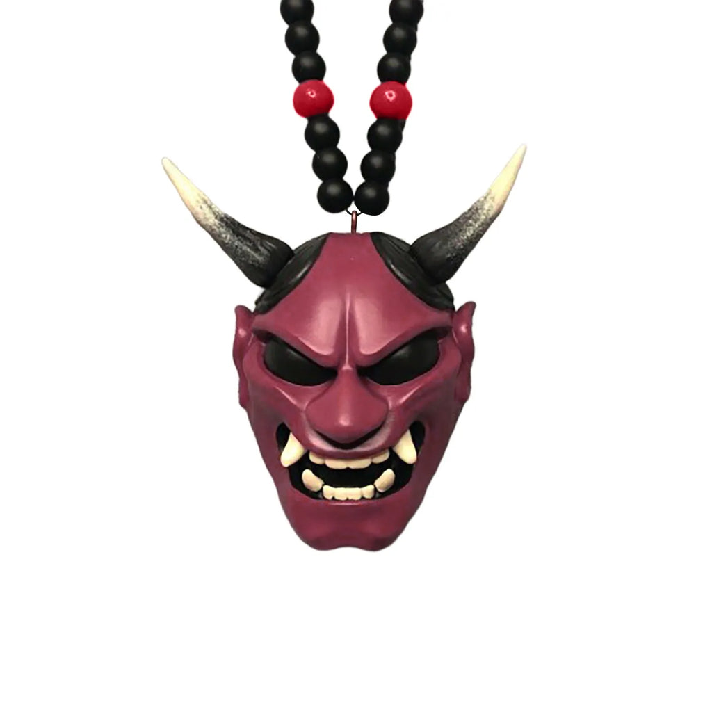 Japanese Oni Hannya Kabuto Helmet Car Mirror Charm Pendant