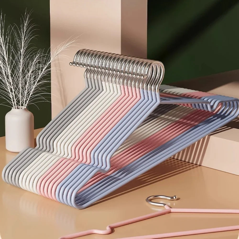 Heavy Duty Metal Clothes Hangers Anti-slip Space Saving Coat Closet