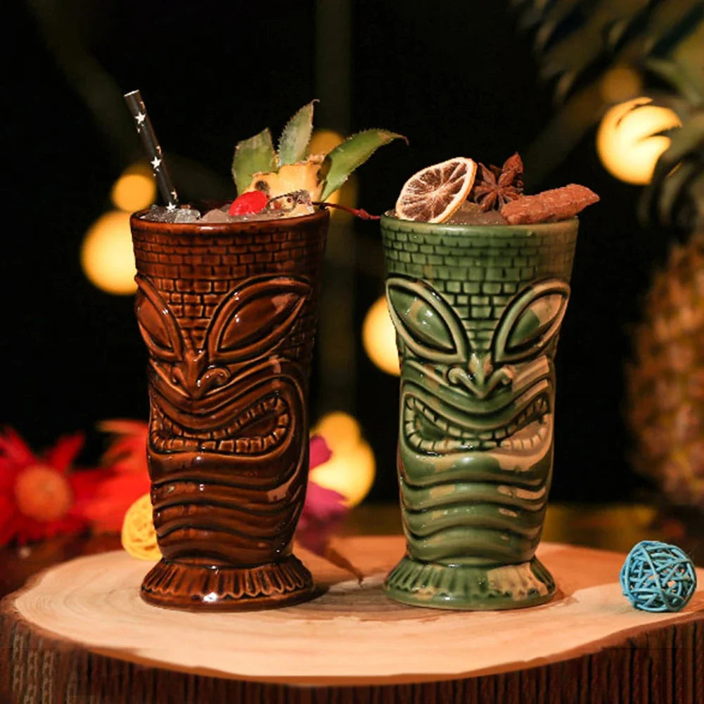 Hawaiian Tiki Ceramic Mug – Large Cocktail & Bar Drinkware