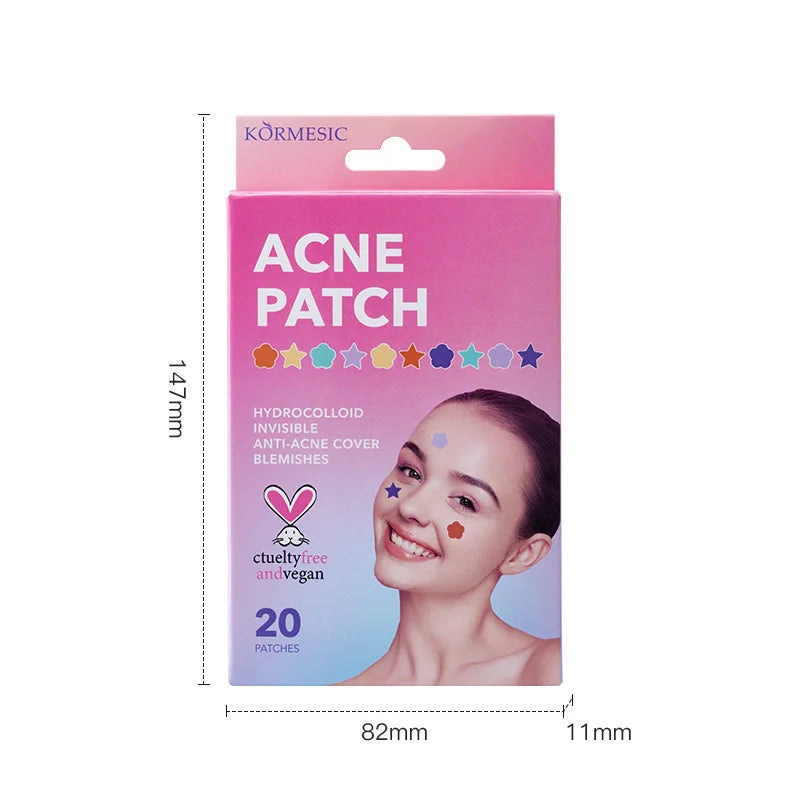 Colorful Star Acne Patches – Pimple & Blackhead Treatment 20pc