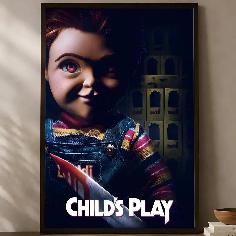 Chucky Horror Movie Self-Stick PVC Wall Poster – HD Waterproof