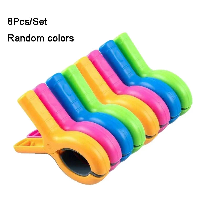 Heavy-Duty Beach Towel Clips for Pool & Cruise Chairs (4/8 Pcs)