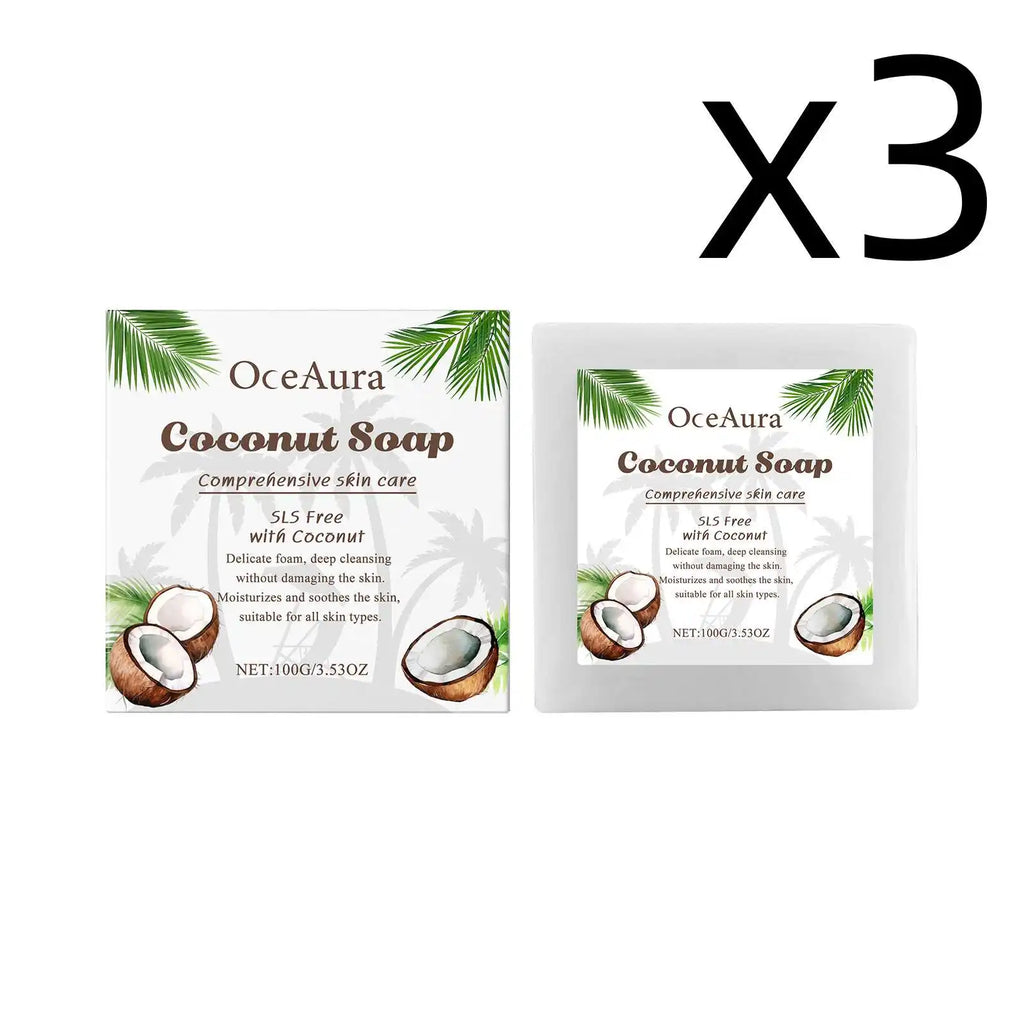 OceAura Coconut Oil Exfoliating Soap | Deep Cleanse & Hydration