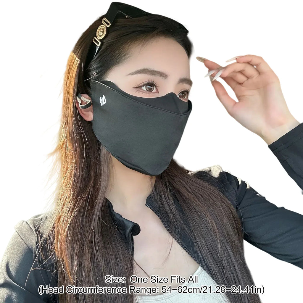 Ice Silk UPF50+ Sun Mask for Women | Full Face UV Cover