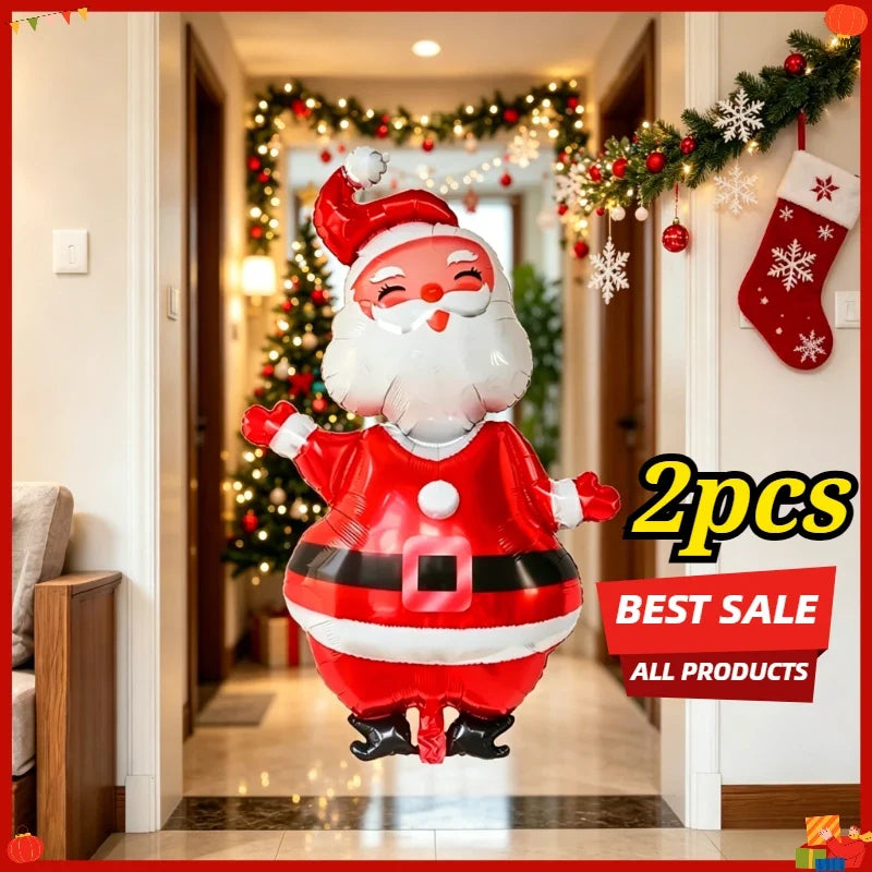 Large Christmas Foil Balloons – Santa Snowman Elk Decorations