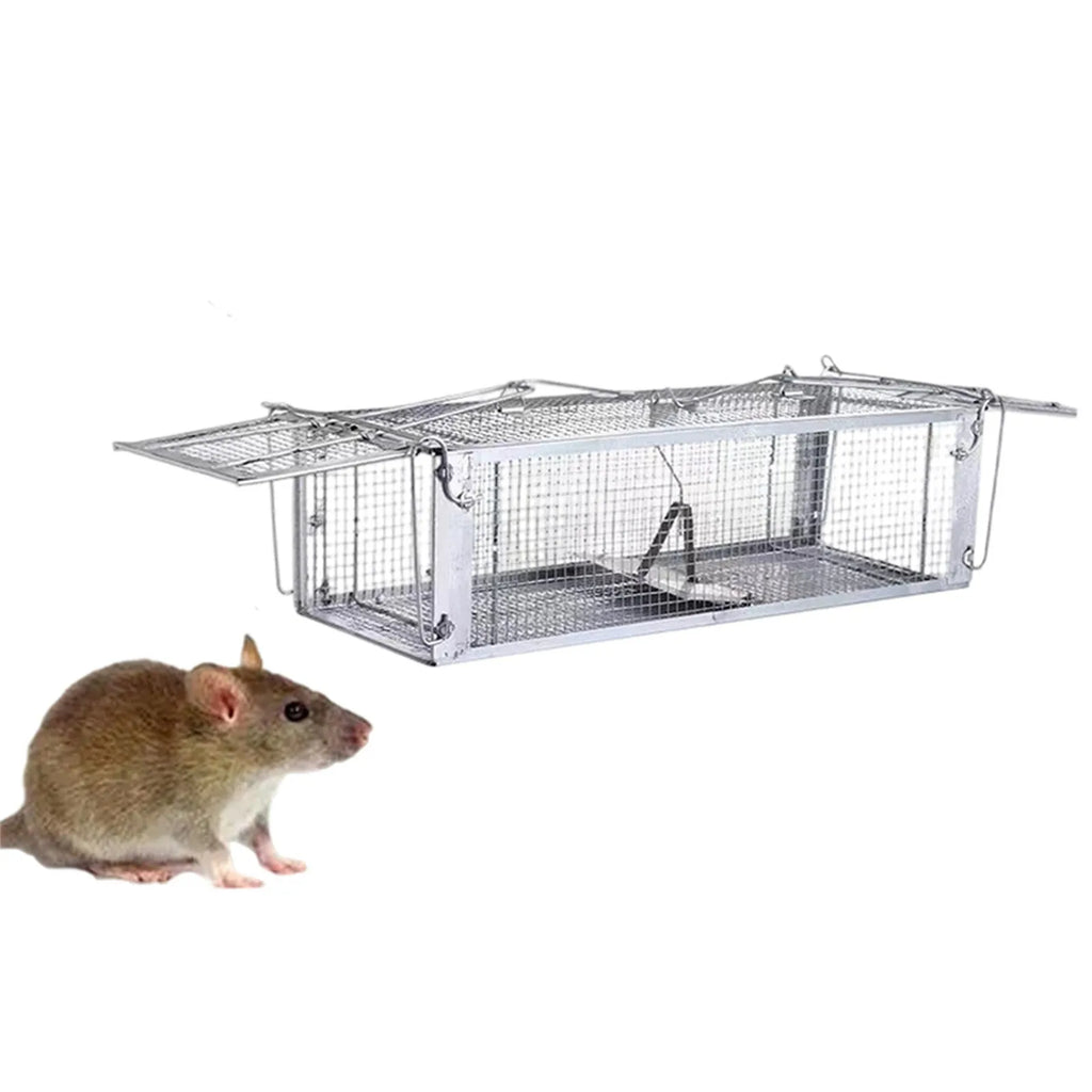 Humane Double-Door Live Mouse Trap | Reusable Iron Cage