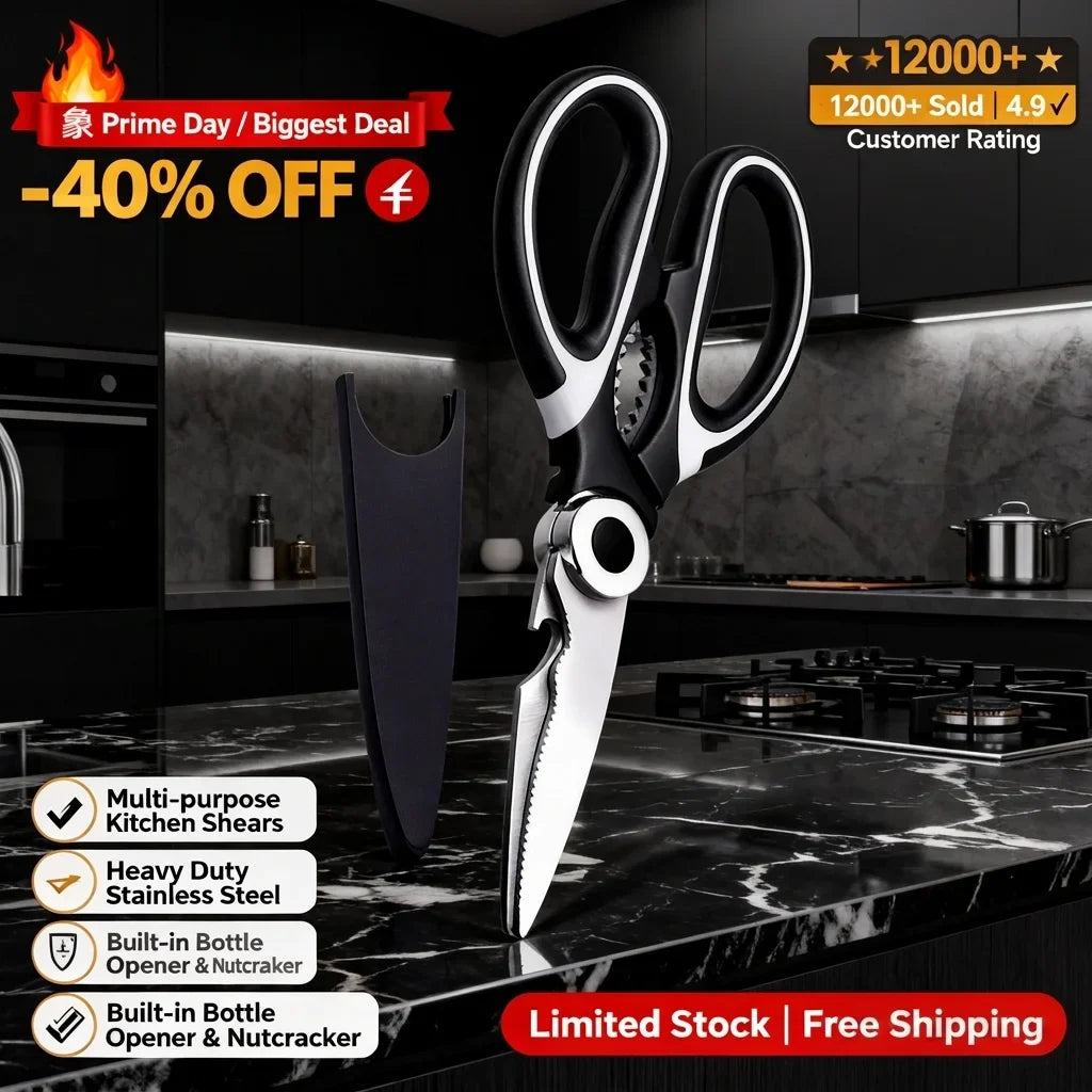 Stainless Steel Kitchen Scissors – Multi-Purpose Cooking Shears