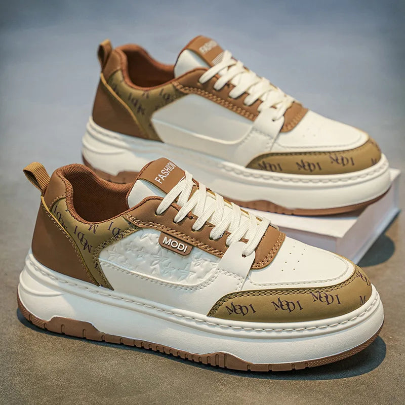 Men's Breathable Casual Sneakers – Lace-Up Fashion Trainers