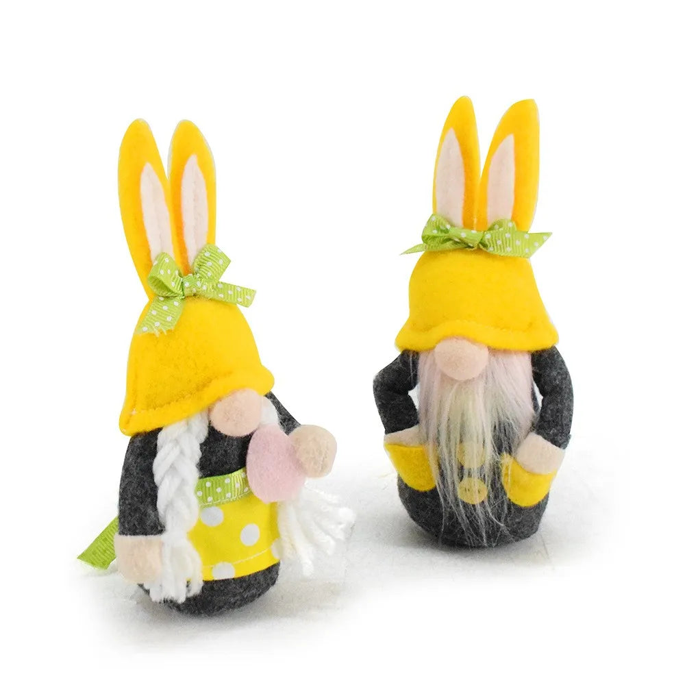 Easter Bunny Plush Figurine | Spring Décor Rabbit Sculpture