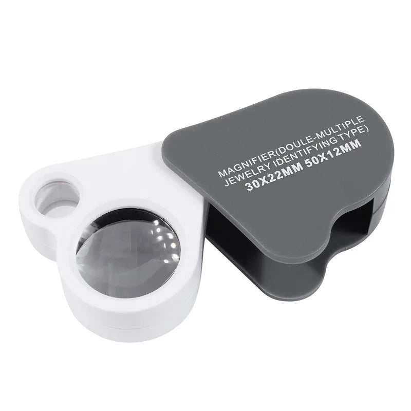 Mini 30X 50X Dual Lens Folding Pocket Loupe Magnifier – Jewelry