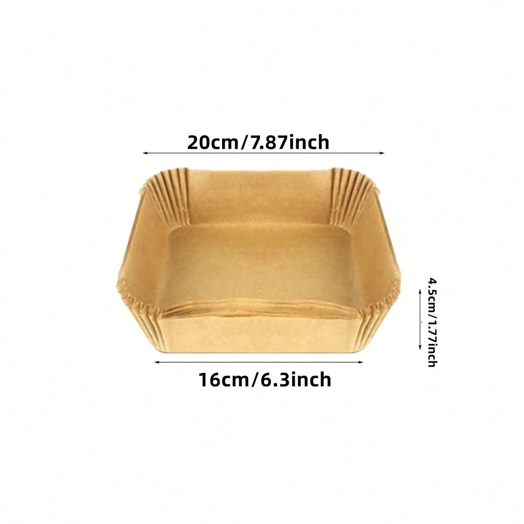 Square Disposable Air Fryer Liners Kitchen Food Tray Oil Paper Party