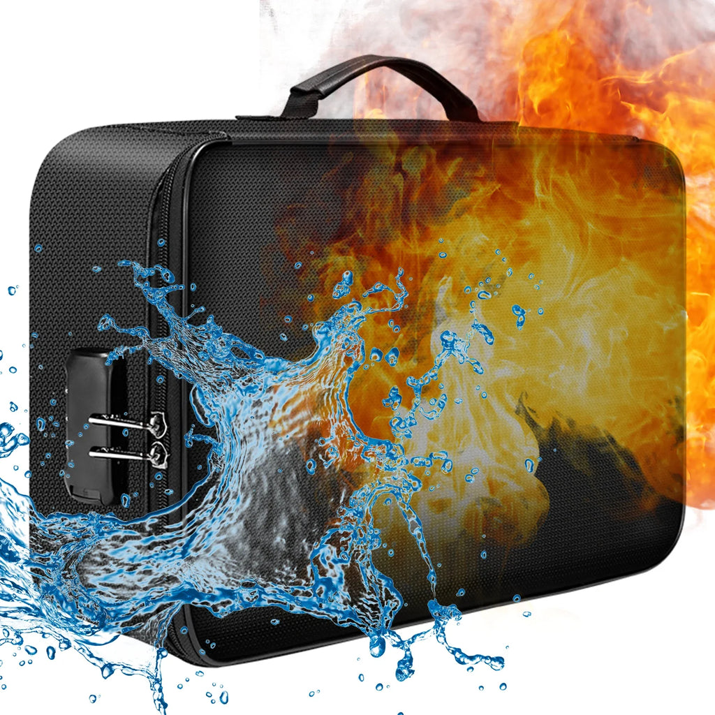 Fireproof Document Bag with Lock – Fire & Water Resistant Safe
