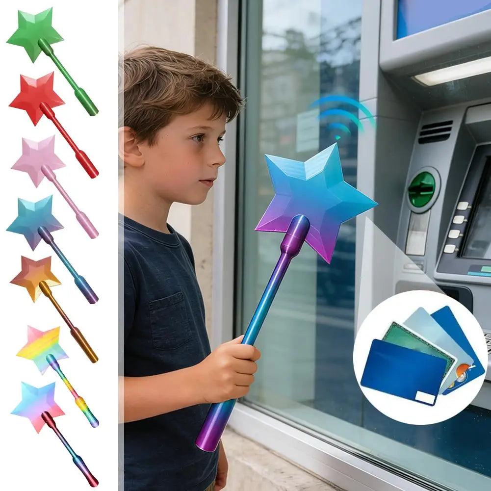 3D Printed Star Magic Wand Tap-to-Pay Card Holder | Fun Gift