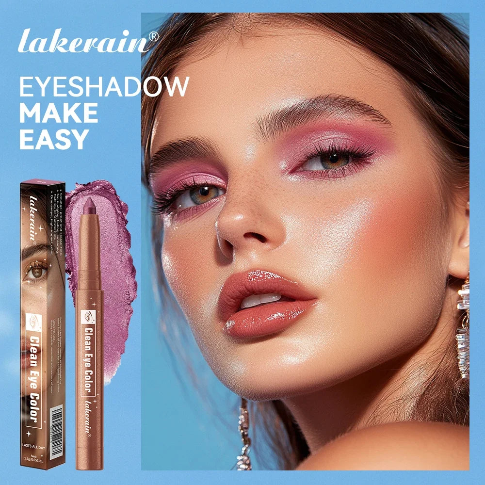 Lakerain Eyeshadow Stick – 12 Shades, Creamy & Smudge-Proof
