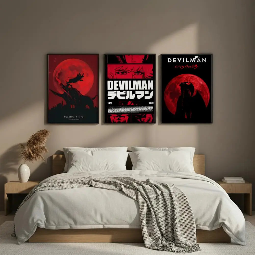 Devilman Crybaby Anime HD Poster – Self-Adhesive Wall Sticker
