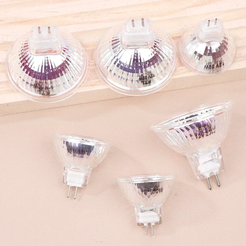 AC DC 12V Halogen Bulb Lamp Cup Light MR11 MR16 GU5 3 GU10 Brightness