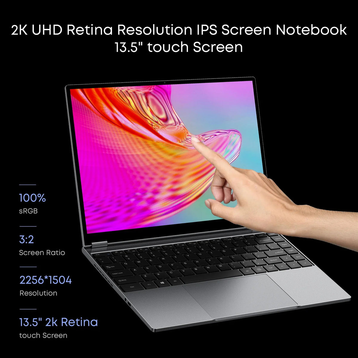 CHUWI FreeBook 2-in-1 Laptop 13.5" Touch Intel N150 16GB 512GB