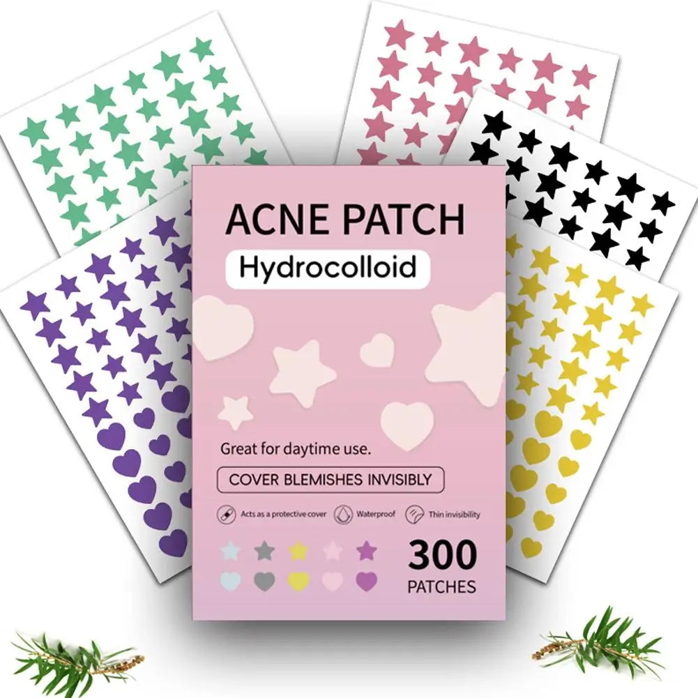 220pc Colorful Star Pimple Patches | Invisible Blemish Stickers
