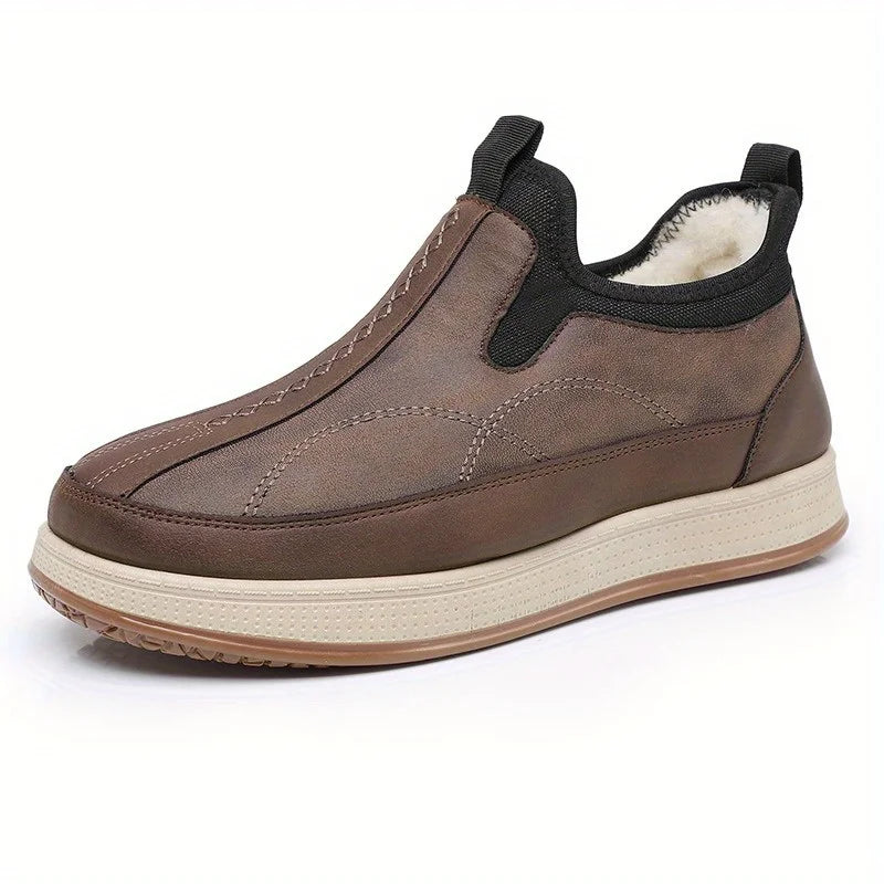 Men's Waterproof Winter Snow Boots – Warm Anti-Slip Ankle Boots