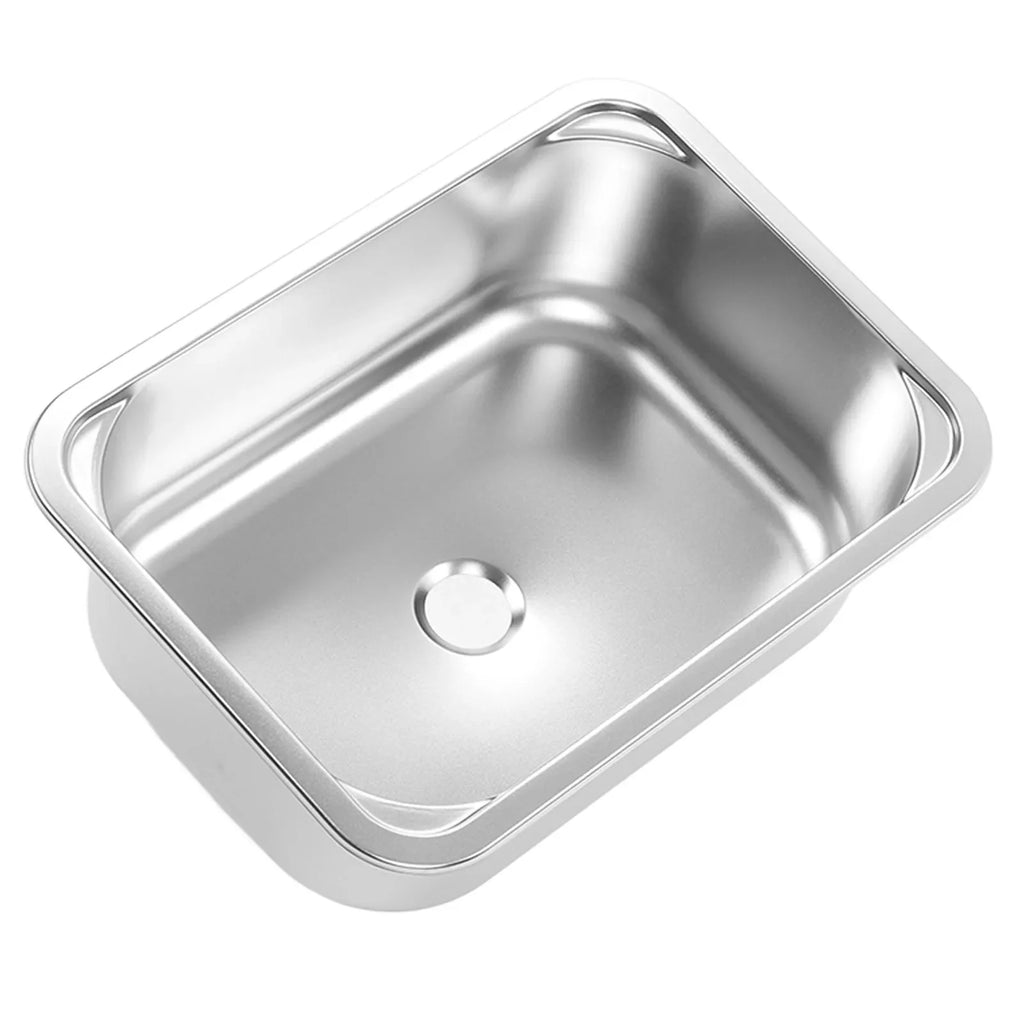 RV Sink Square 345x245x136mm 304 Stainless Steel Flush Mounted Hand