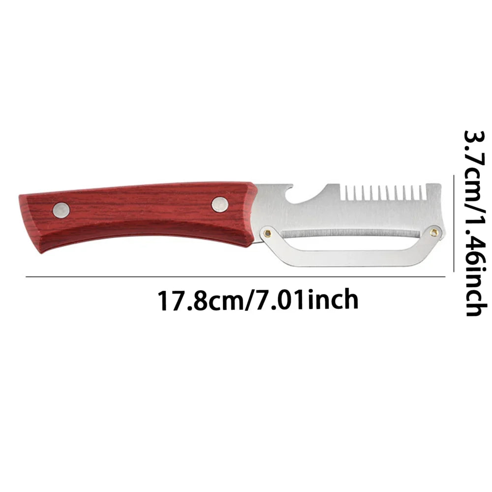 Stainless Steel Vegetable Peeler & Scallion Cutter – 2-in-1